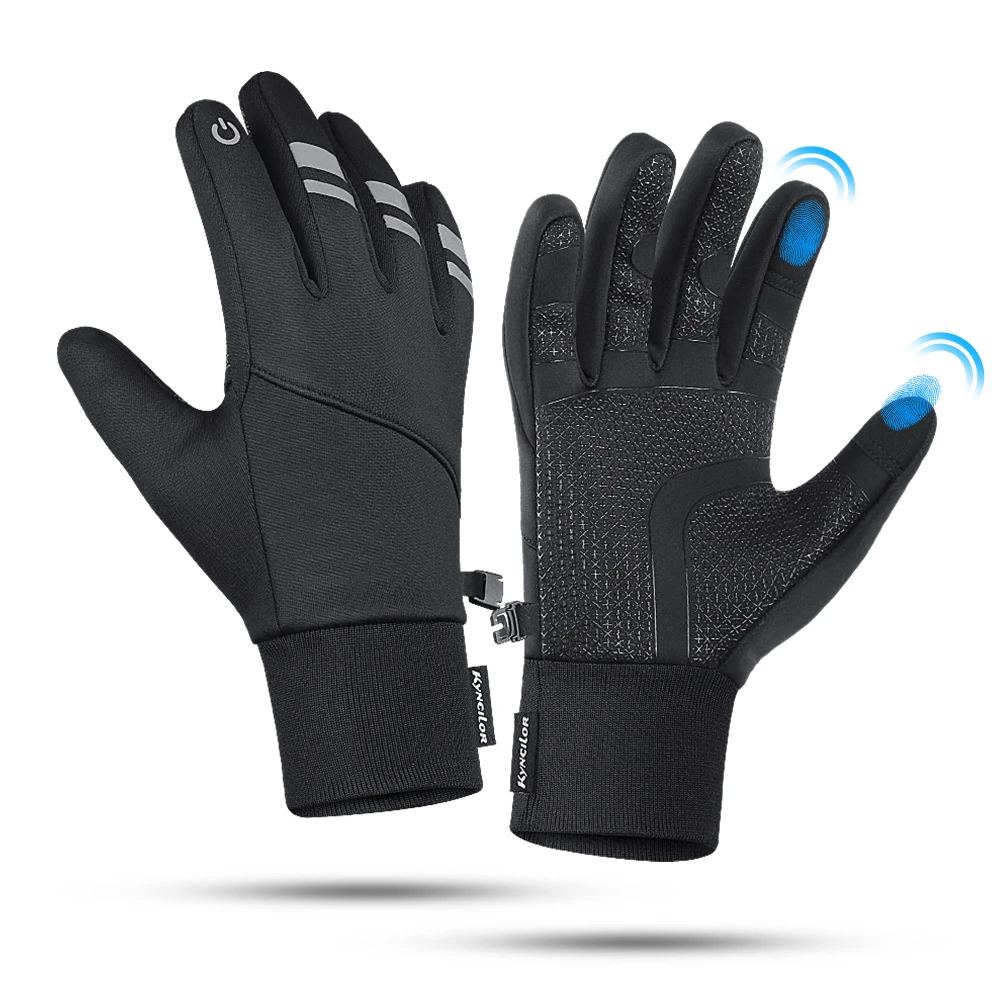Autumn Winter Cycling Gloves Shockproof Anti-slip Windproof Warm Touchscreen Outdoor Hiking Skiing Riding Motorbike Gloves Men